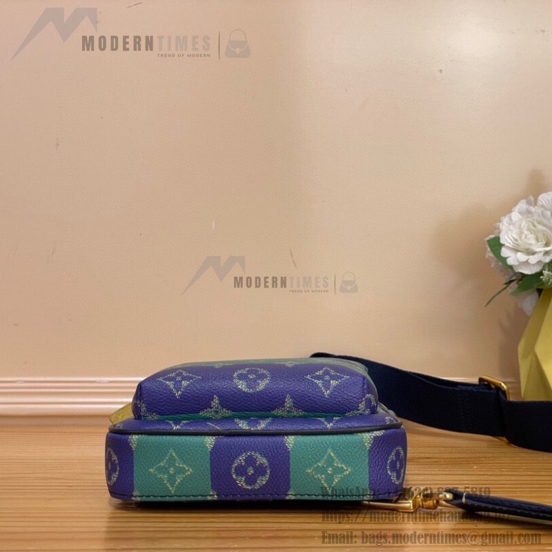 Louis Vuitton Sac Avenue Slingbag PM M26419 - Blue-Green Monogram Heritage Canvas with Shoulder Strap