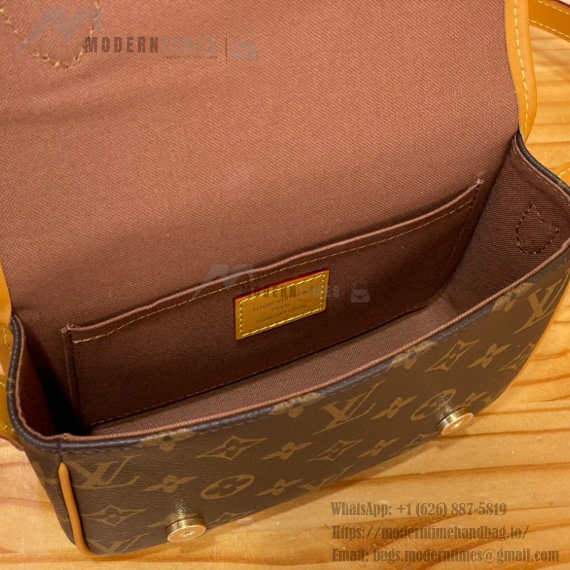 Louis Vuitton Satchel Mini Bag M26805 - Monogram Canvas with Aged Leather and Metallic Hardware