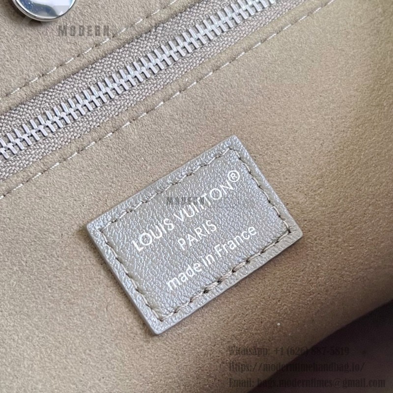 Louis Vuitton CarryAll Cargo Vibe Small Handbag in Green Lambskin Leather with Removable Chain and Monogram Logo