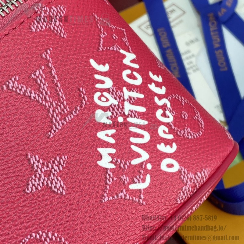 Louis Vuitton Nine BB Mini Makeup Bag in Fuchsia with Hidden Zipper Pocket