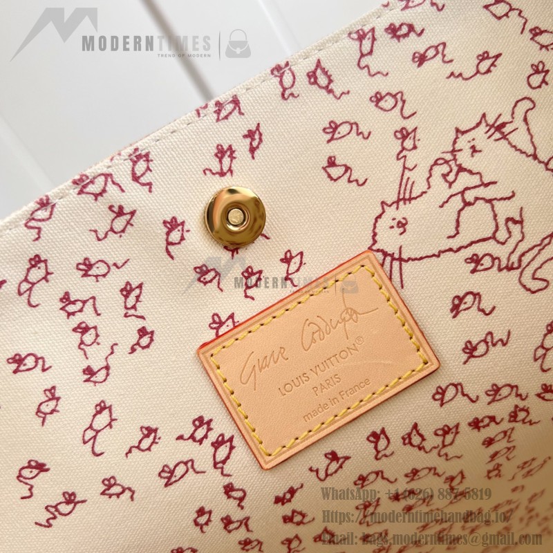 Louis Vuitton M25727 All In Large Tote with Meowgram Canvas and Cat-Shaped Key Pouch