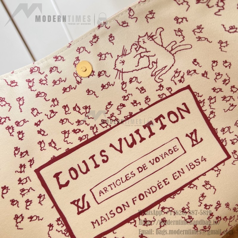 Louis Vuitton M25727 All In Large Tote with Meowgram Canvas and Cat-Shaped Key Pouch