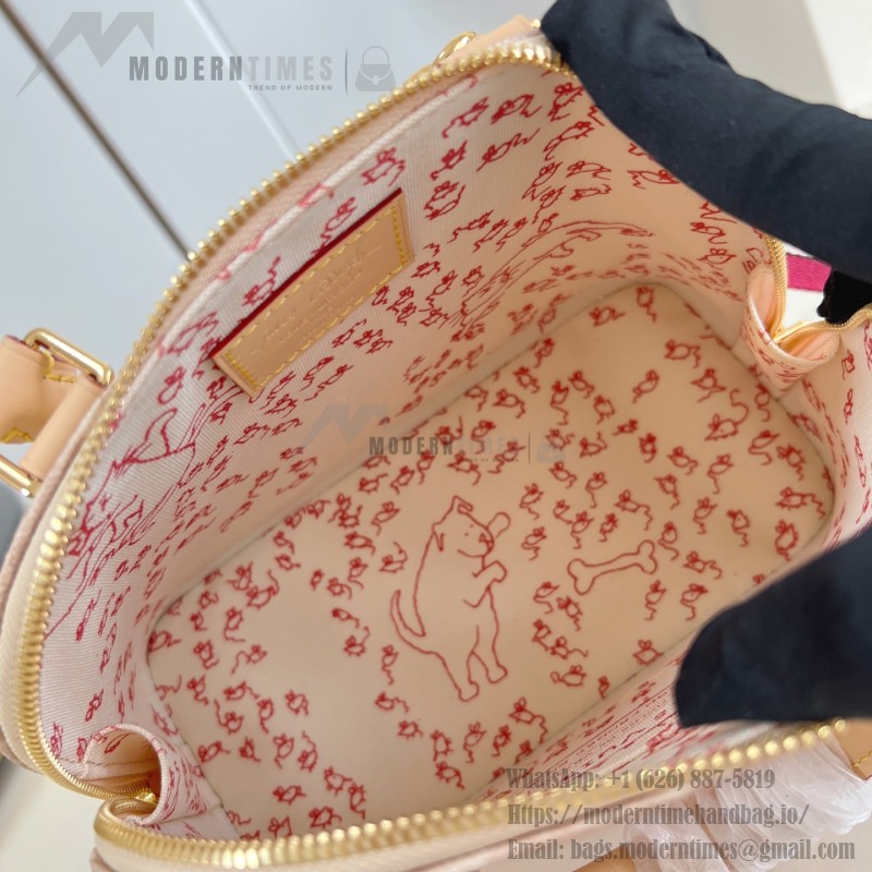 Louis Vuitton M25728 Alma BB Handbag with Meowgram Canvas and Leather Trims