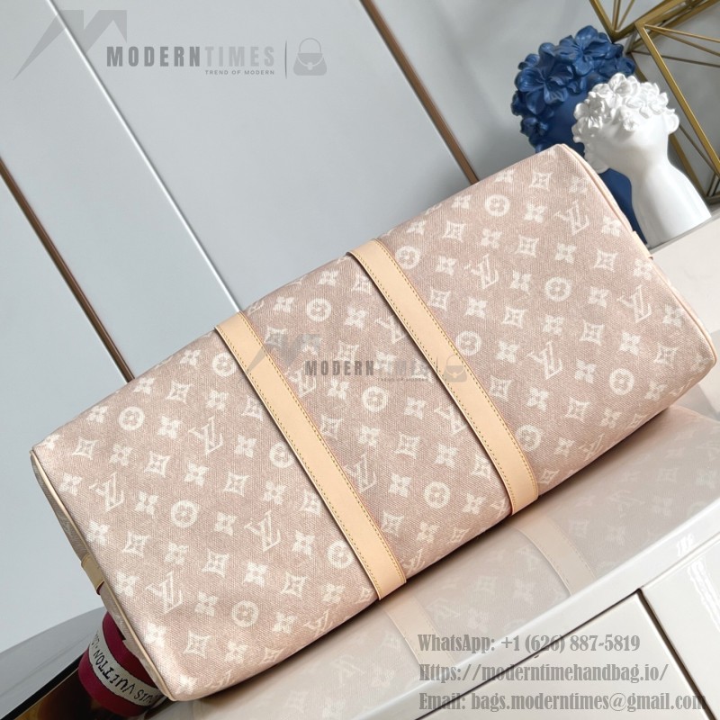 Louis Vuitton M25787 Keepall Bandoulière 45 Travel Bag with Meowgram Canvas and Cat-Shaped Logo