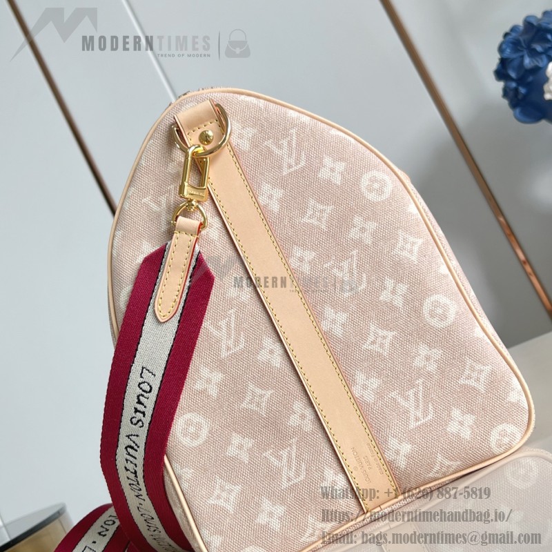 Louis Vuitton M25787 Keepall Bandoulière 45 Travel Bag with Meowgram Canvas and Cat-Shaped Logo