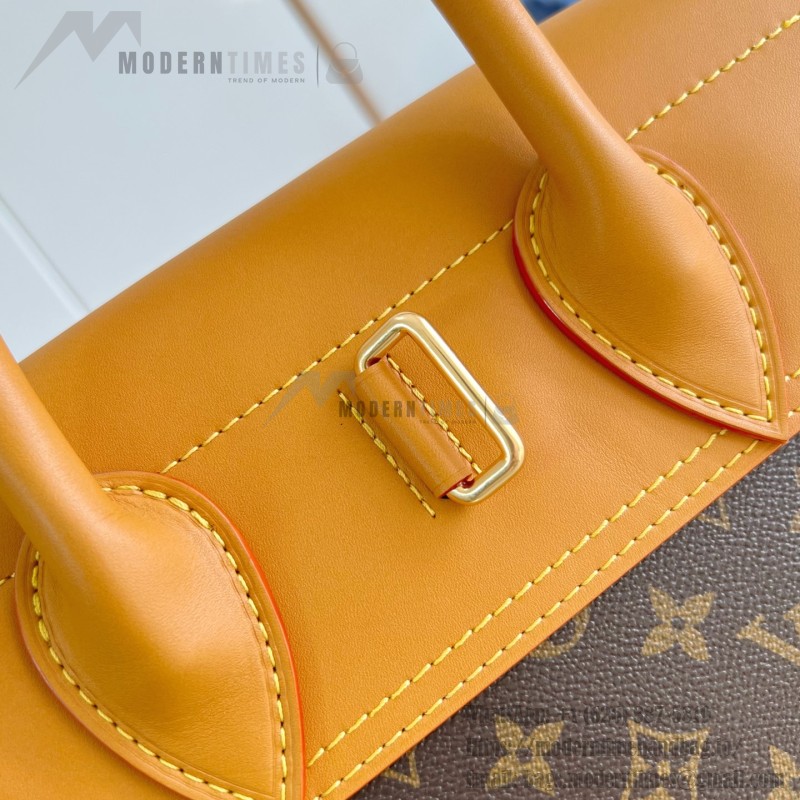 Louis Vuitton M25989 Steamer 30 Handbag with Monogram Canvas and Dual Front Pockets