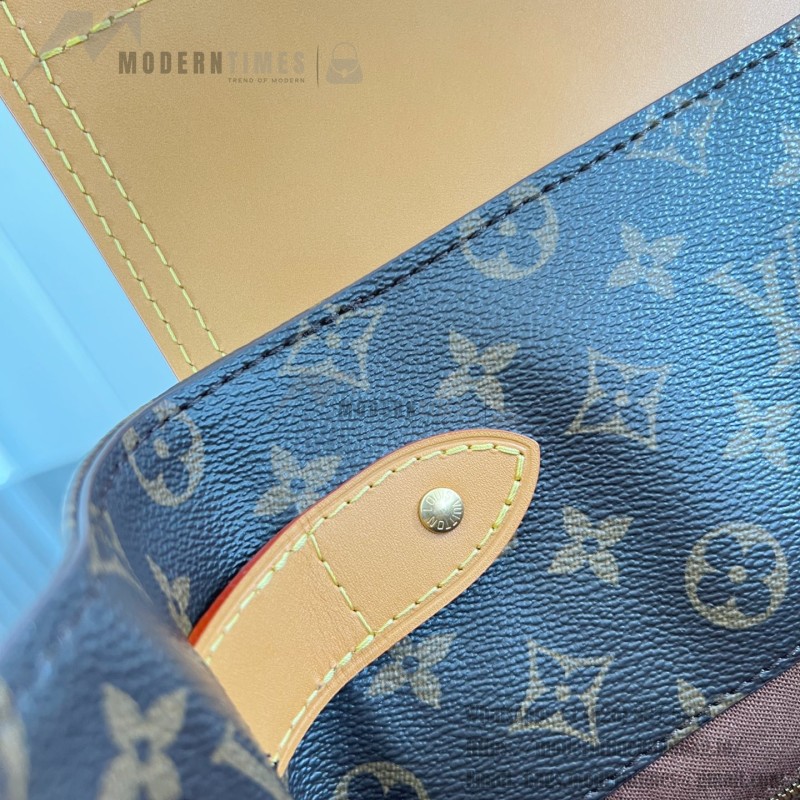 Louis Vuitton M25989 Steamer 30 Handbag with Monogram Canvas and Dual Front Pockets