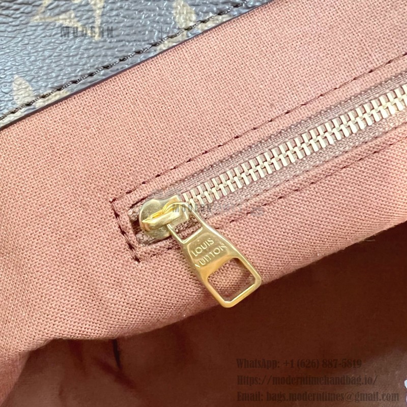 Louis Vuitton M25989 Steamer 30 Handbag with Monogram Canvas and Dual Front Pockets