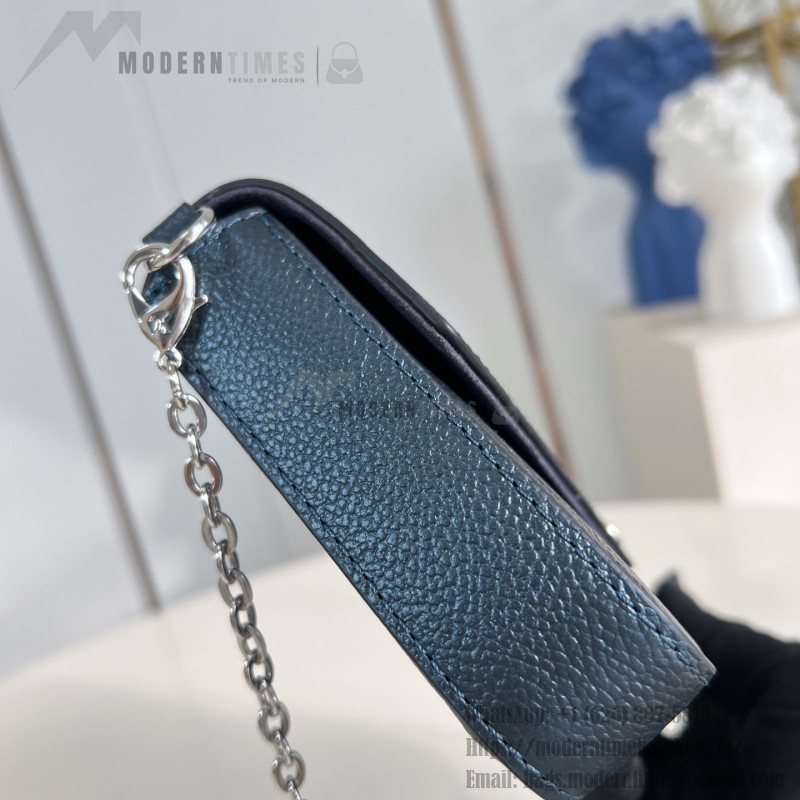 Louis Vuitton Pochette Félicie Chain Bag with snap button closure and detachable pockets