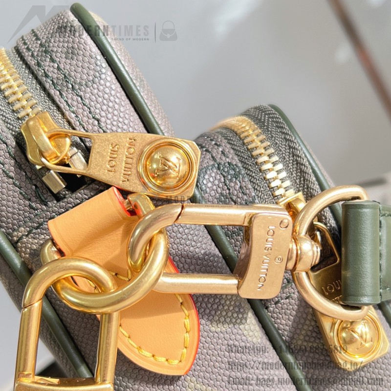 Louis Vuitton Nil Crossbody Bag with Monogram Heritage canvas and leather handle