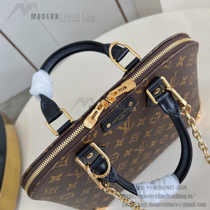 Louis Vuitton Trunk Alma Mini Handbag with Monogram Canvas and cowhide leather trims
