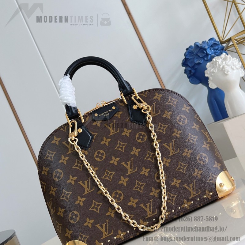 Louis Vuitton Trunk Alma Mini Handbag with Monogram Canvas and cowhide leather trims