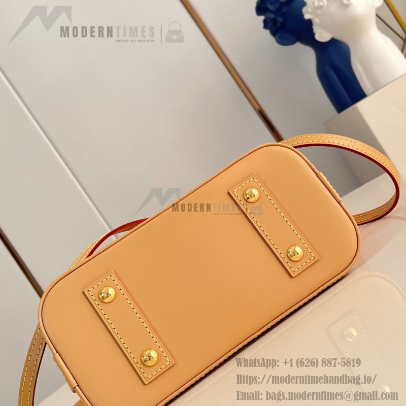 Louis Vuitton Alma BB Handbag with Damier Ebene canvas and leather key pouch