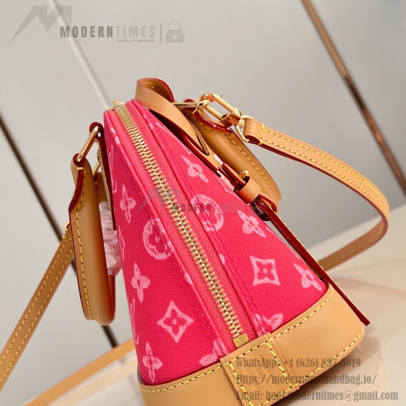 Louis Vuitton Alma BB Handbag with Damier Ebene canvas and leather key pouch