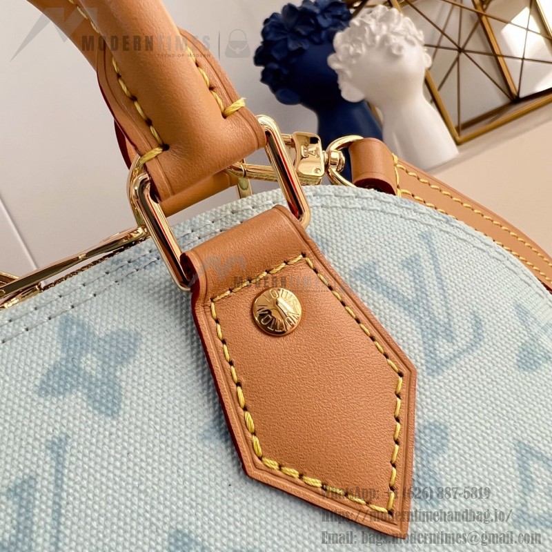 Louis Vuitton Alma BB Handbag with Damier Ebene canvas and leather key pouch