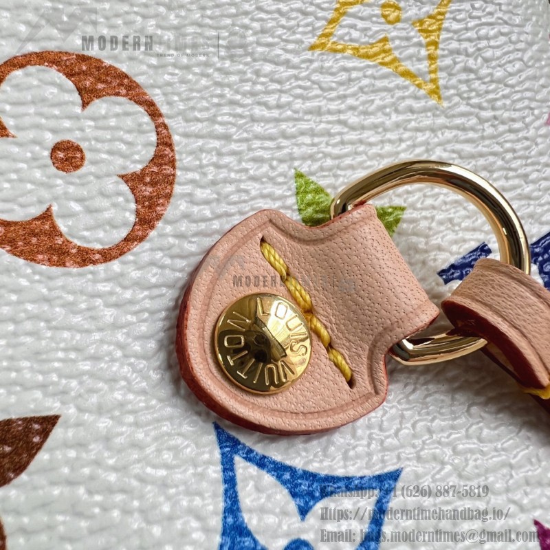 Louis Vuitton Neverfull MM x Takashi Murakami Edition with vibrant hues and cowhide leather accents