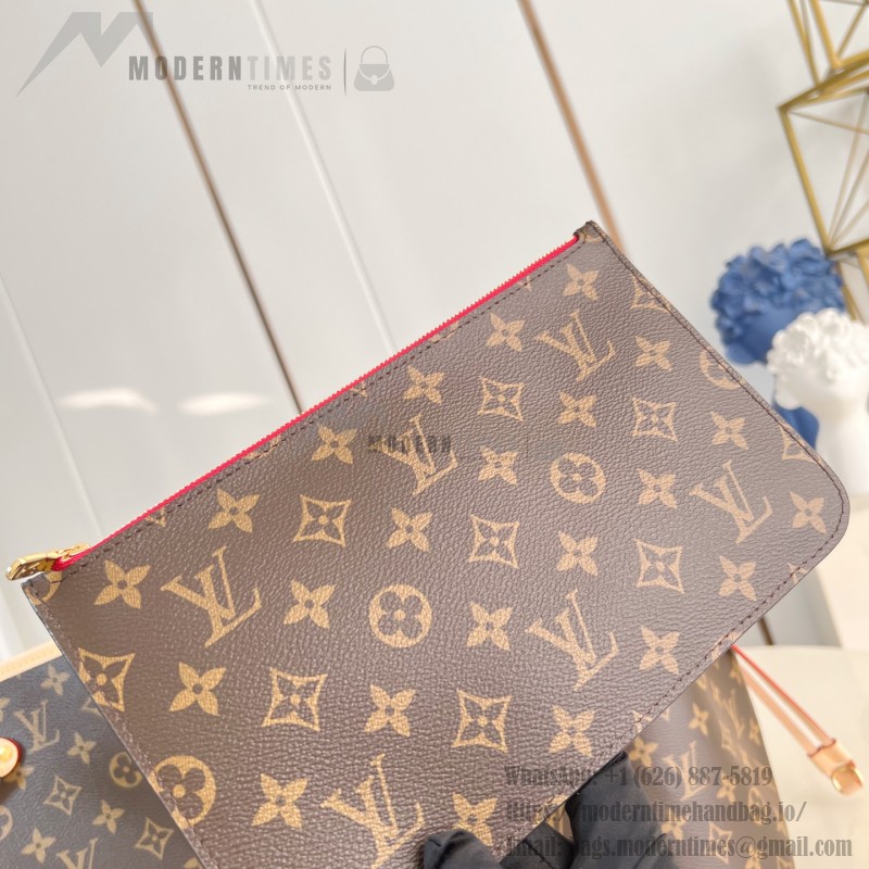 Louis Vuitton Neverfull GM in Damier Ebene with cowhide leather trims and adjustable side straps