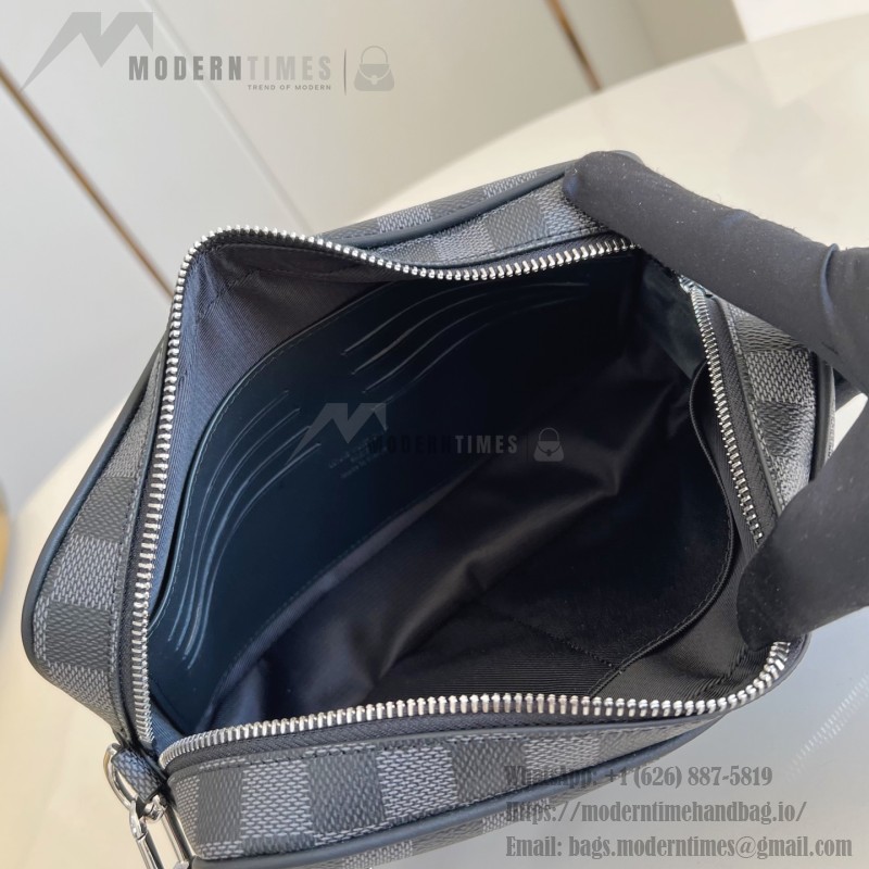 Louis Vuitton Pochette Kasai in Damier Graphite Canvas with Wrist Strap