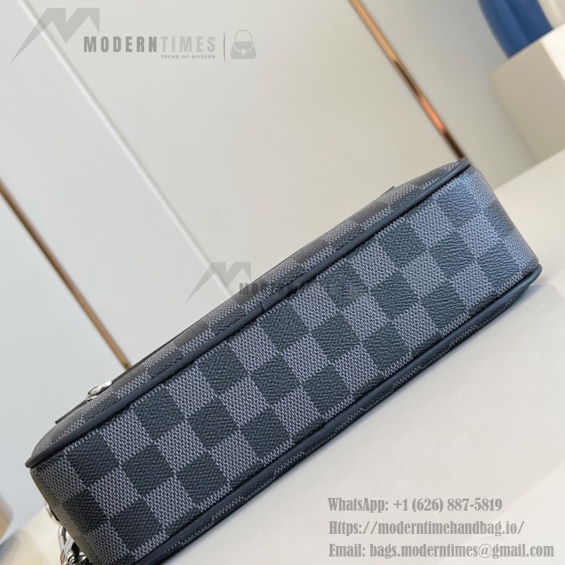 Louis Vuitton Pochette Kasai in Damier Graphite Canvas with Wrist Strap