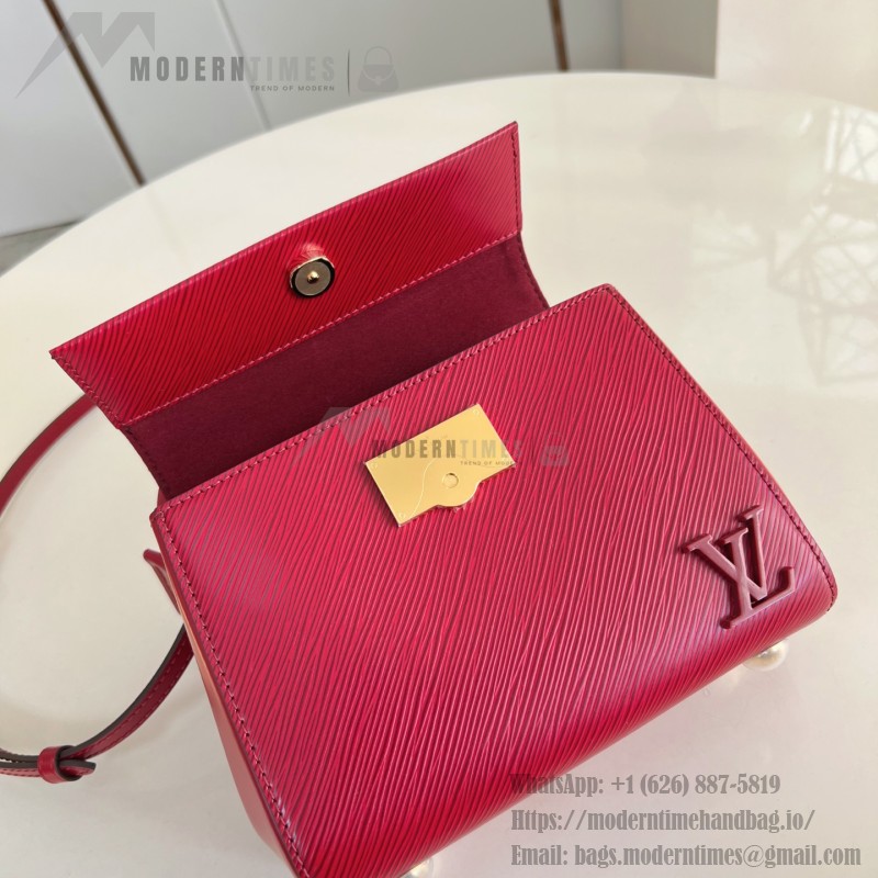Louis Vuitton Cluny Mini Handbag in Epi Leather with Resin LV Logo