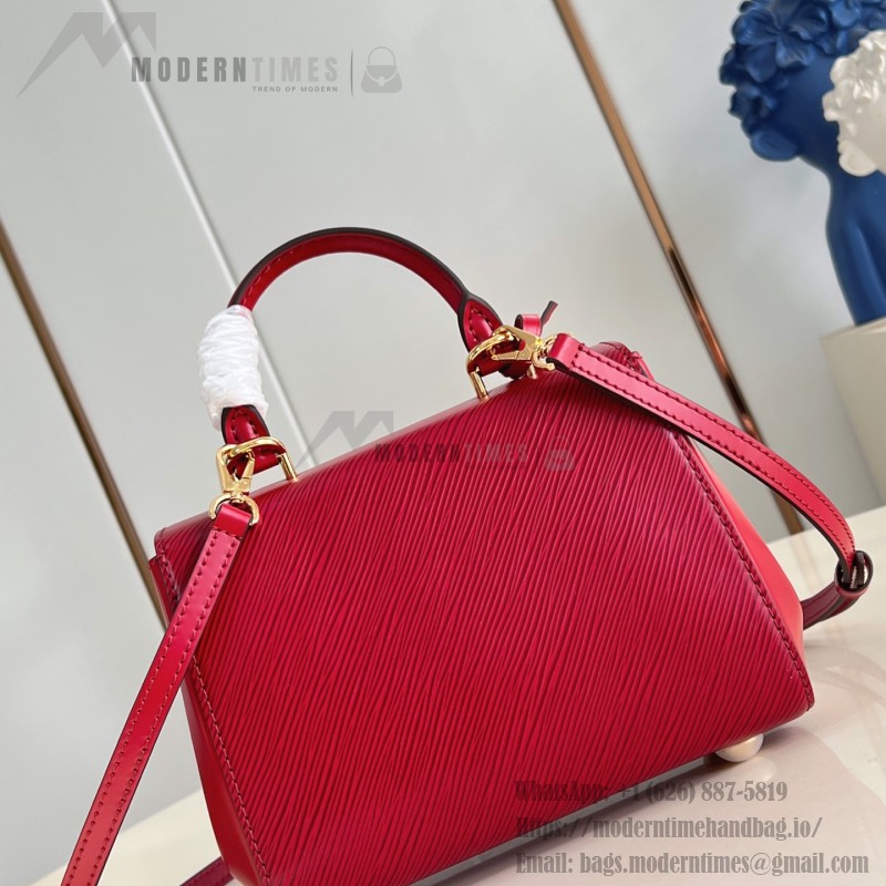 Louis Vuitton Cluny Mini Handbag in Epi Leather with Resin LV Logo