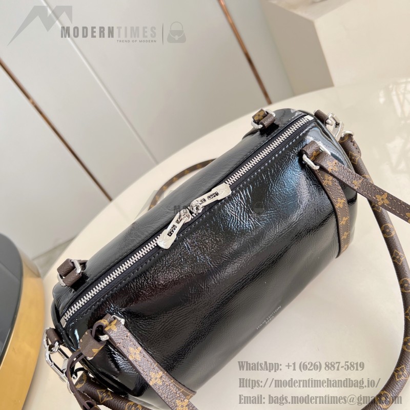Louis Vuitton Express Mini Handbag in Black with Monogram Saga and Key Pouch