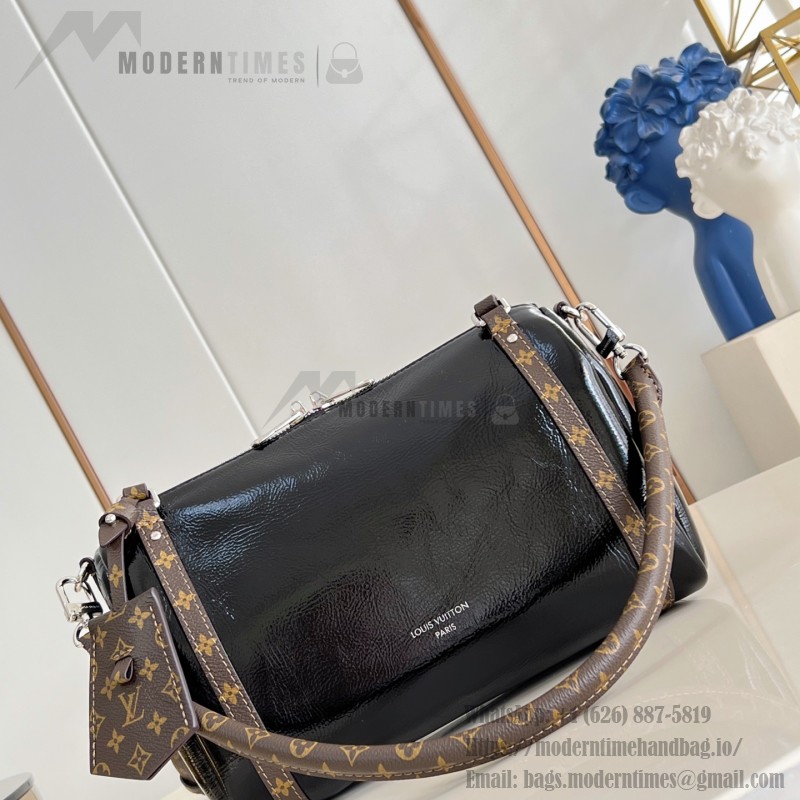 Louis Vuitton Express Mini Handbag in Black with Monogram Saga and Key Pouch