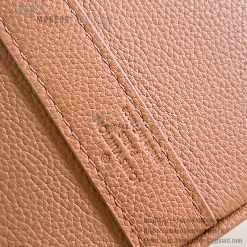 Louis Vuitton Keepall Bandoulière 35 in Waxed Calfskin with LV Initials Embossing
