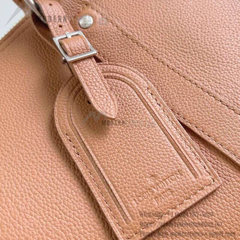 Louis Vuitton Keepall Bandoulière 35 in Waxed Calfskin with LV Initials Embossing
