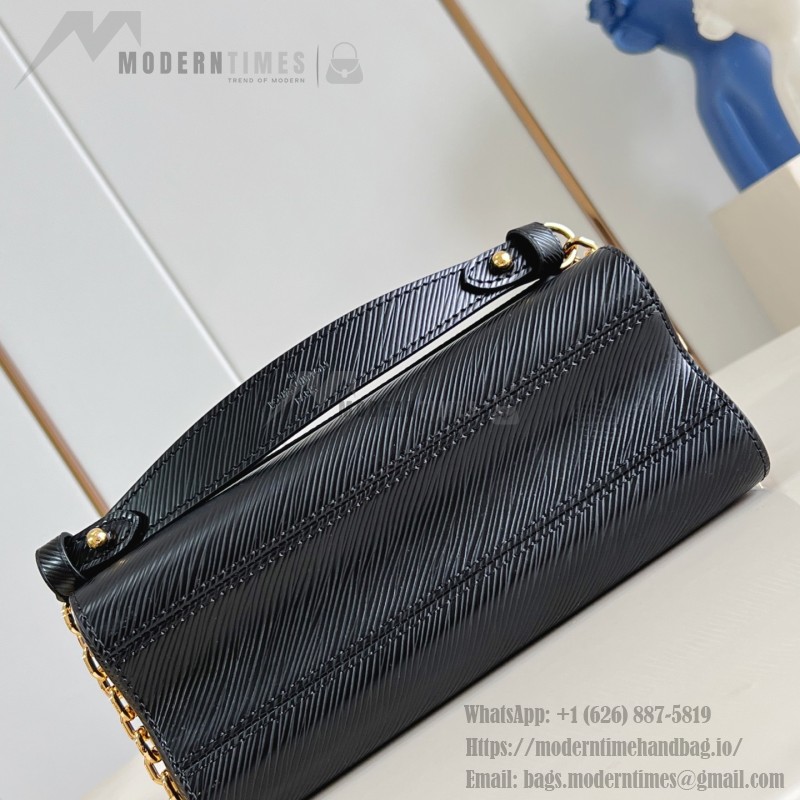 Louis Vuitton Twist Medium Handbag in Black Epi Leather with Colorful Enamel LV Twist Lock