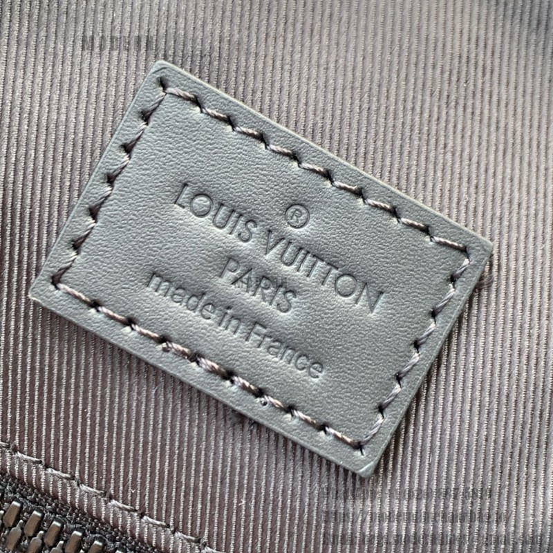 Louis Vuitton Christopher Backpack in Black Taurillon Leather with Monogram Embossing and Side Pockets