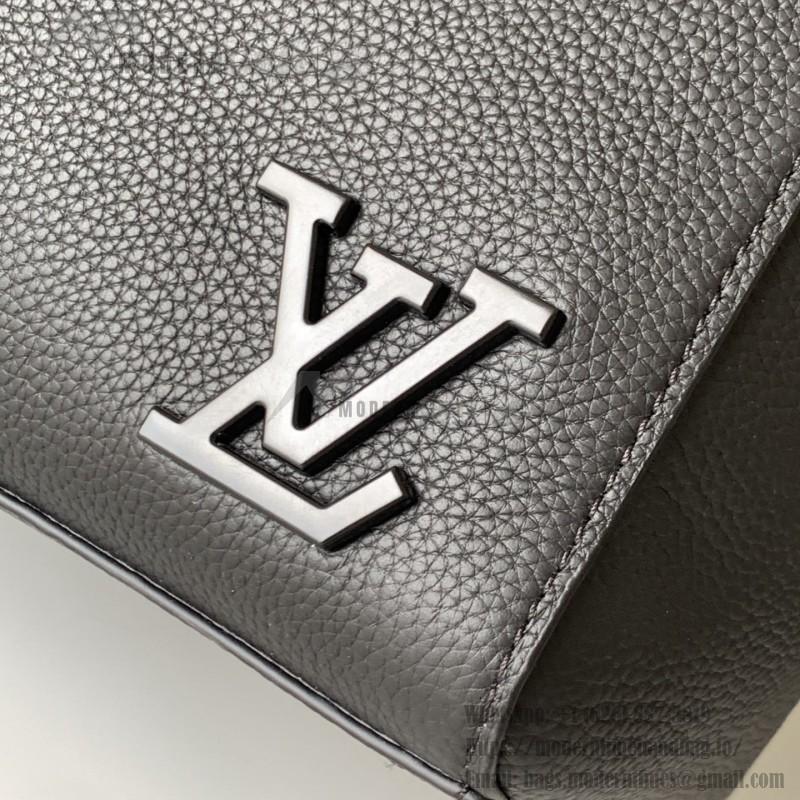 Louis Vuitton Flap Backpack in Black Original Leather with Magnetic Flap and Zipper Pockets