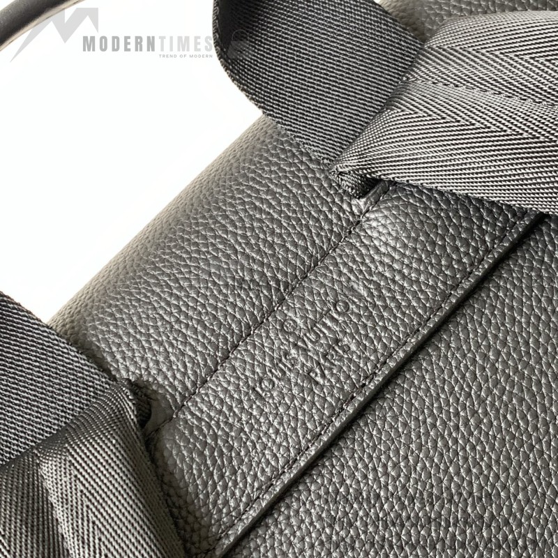 Louis Vuitton Flap Backpack in Black Original Leather with Magnetic Flap and Zipper Pockets