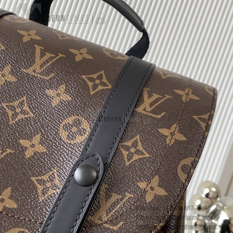 Louis Vuitton Christopher Small Backpack in Monogram Canvas with Rugged Design