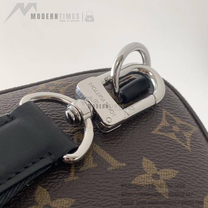 Louis Vuitton Avenue Shoulder Bag in Damier Graphite Canvas with Leather Patch and Adjustable Strap