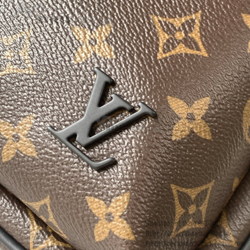 Louis Vuitton Avenue Shoulder Bag in Damier Graphite Canvas with Leather Patch and Adjustable Strap