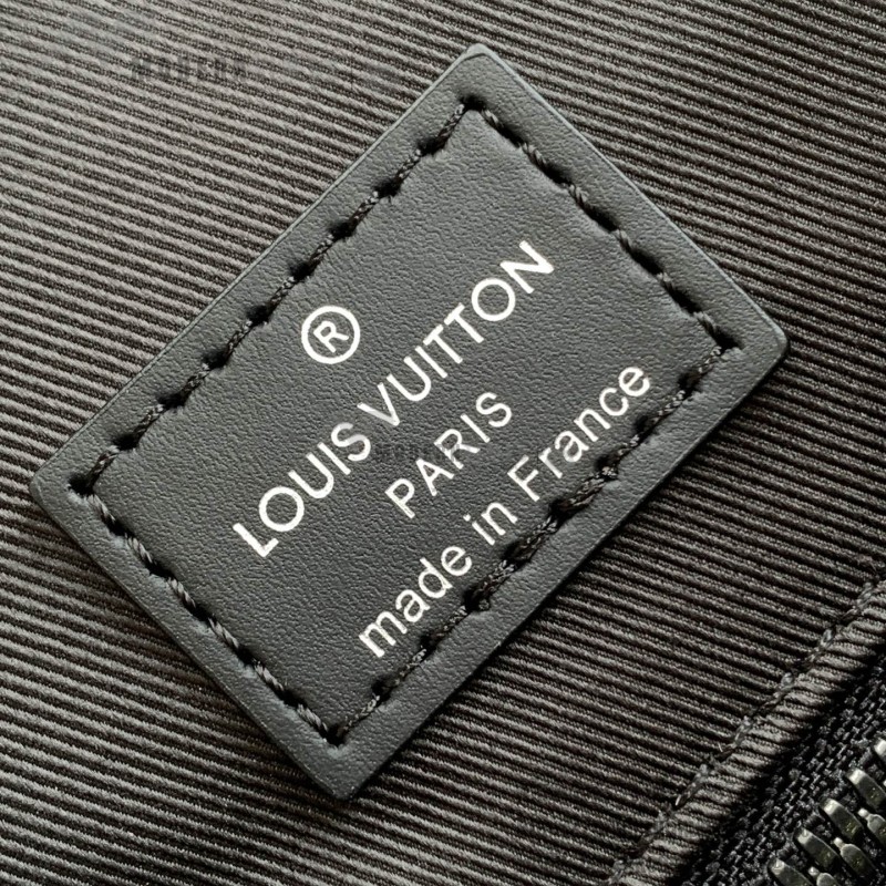 Louis Vuitton Christopher Small Backpack in Monogram Eclipse Reverse with Leather Trim and Side Pockets