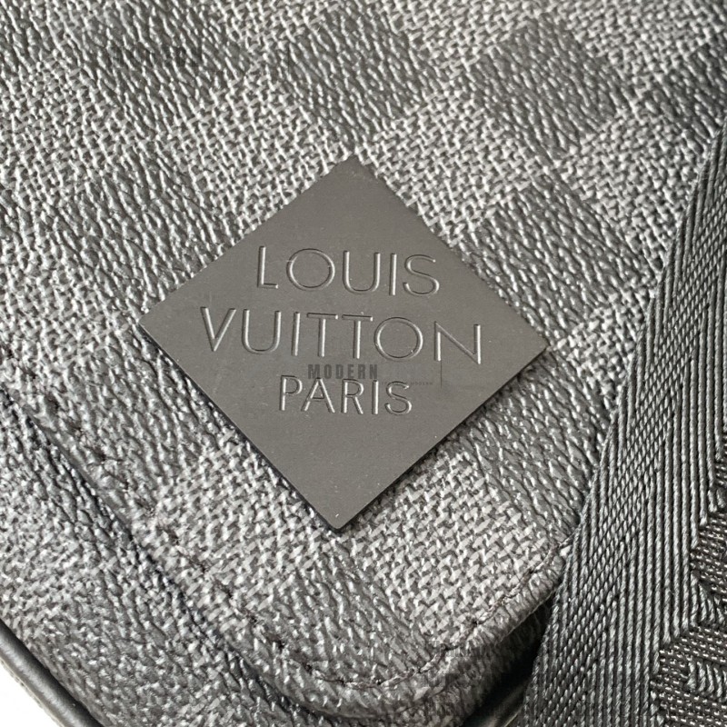 Louis Vuitton District Small Messenger Bag in Taïga Leather with Magnetic Flap and Adjustable Strap