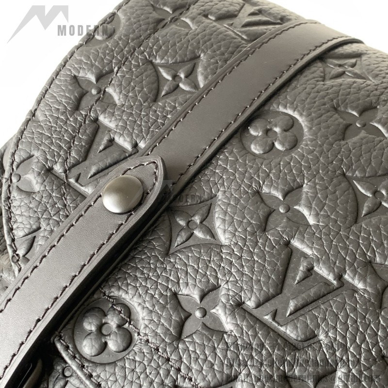 Louis Vuitton Christopher Medium Backpack in Monogram Taurillon Leather with Drawstring and Button Closure