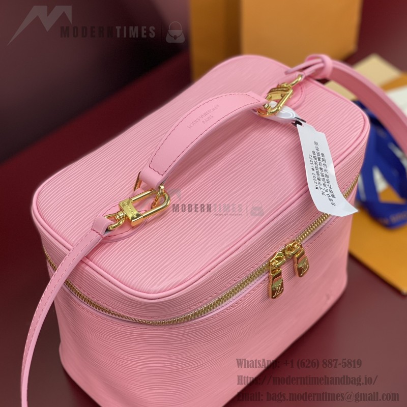 Louis Vuitton Nice Nano Cosmetic Bag in Epi Leather with Double Zip and Washable Fabric Lining