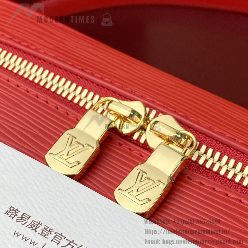 Louis Vuitton Nice Nano Cosmetic Bag in Epi Leather with Double Zip and Washable Fabric Lining