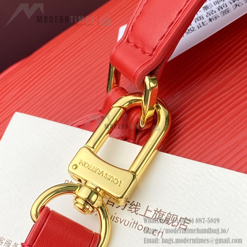 Louis Vuitton Nice Nano Cosmetic Bag in Epi Leather with Double Zip and Washable Fabric Lining