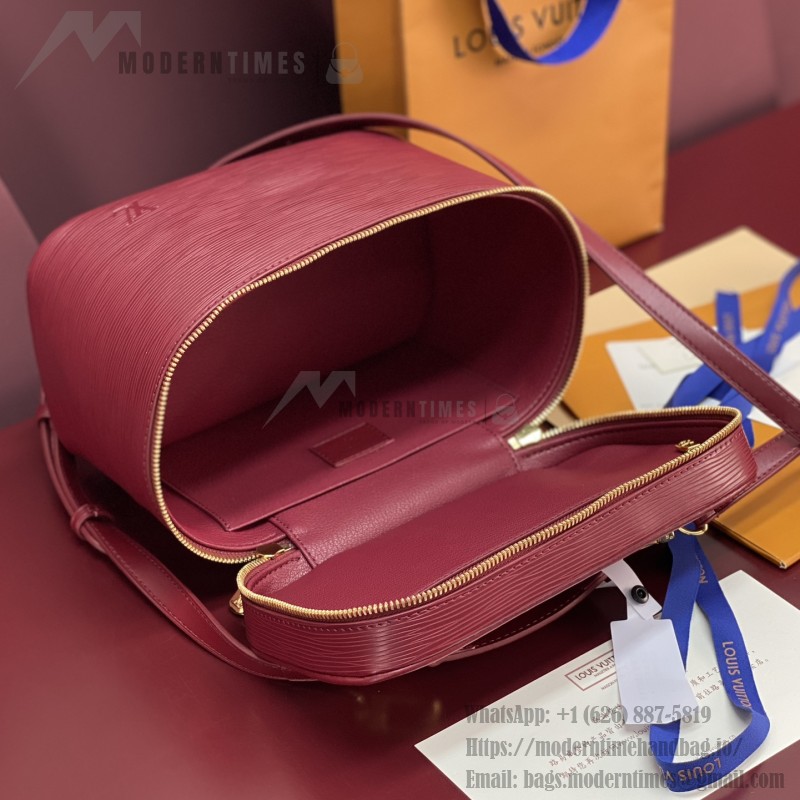 Louis Vuitton Nice Nano Cosmetic Bag in Epi Leather with Double Zip and Washable Fabric Lining