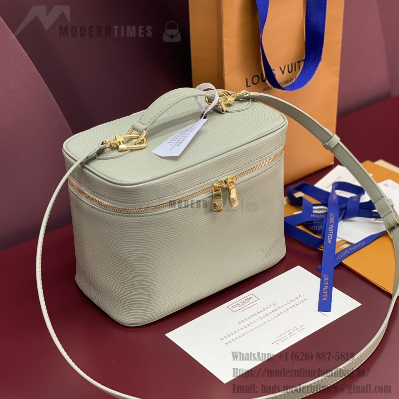 Louis Vuitton Nice Nano Cosmetic Bag in Epi Leather with Double Zip and Washable Fabric Lining