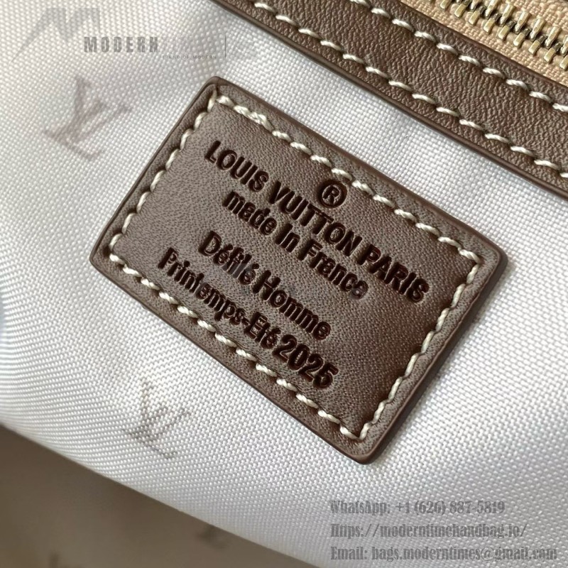 Louis Vuitton Keepall Bandoulière 50 Pharrell Williams x Nigo Edition in Monogram Suede Leather with Climbing Hook Buckle and Metal Plaque