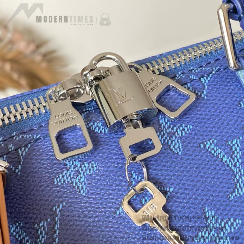 Louis Vuitton M26864 Blue Heritage Keepall 50 Men’s Bag, 2026 Early Spring Collection