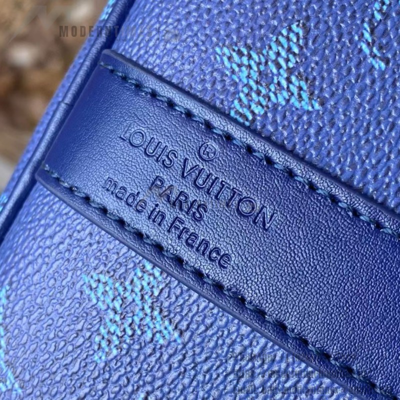 Louis Vuitton M26864 Blue Heritage Keepall 50 Men’s Bag, 2026 Early Spring Collection