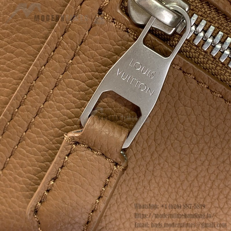Louis Vuitton Discovery Work Backpack M15259, waxed calfskin leather, laptop and mobile phone compartment