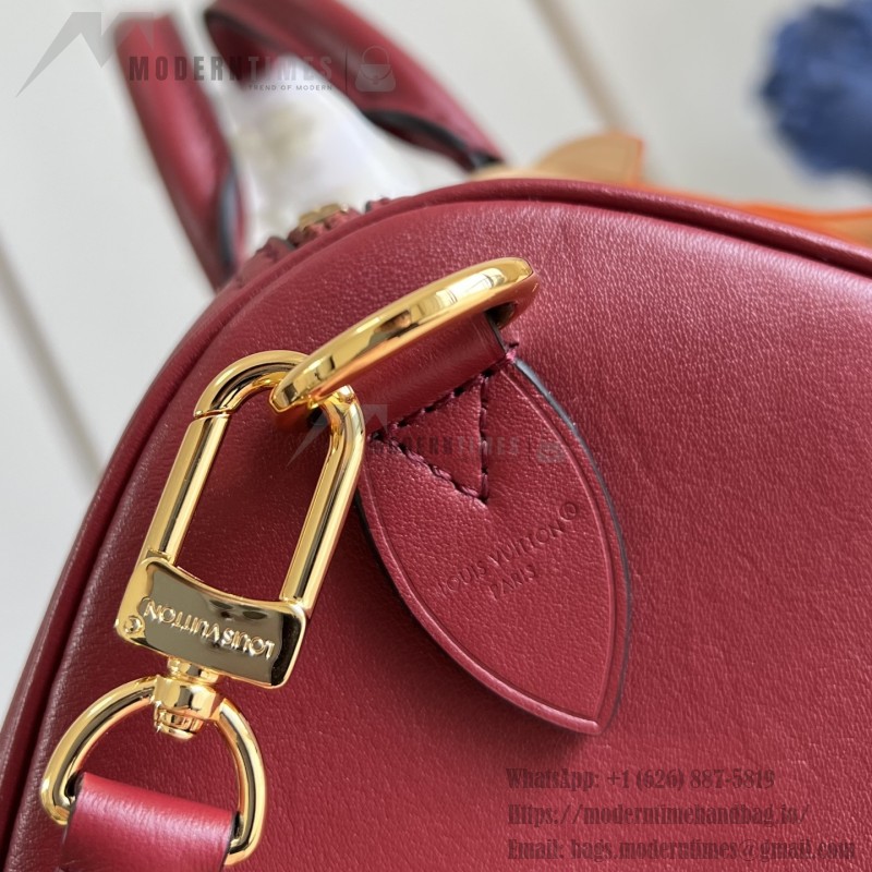 Louis Vuitton Speedy Soft 30, M25766, Travels With Grace Coddington Series, Leather, Cat-Shaped Keychain