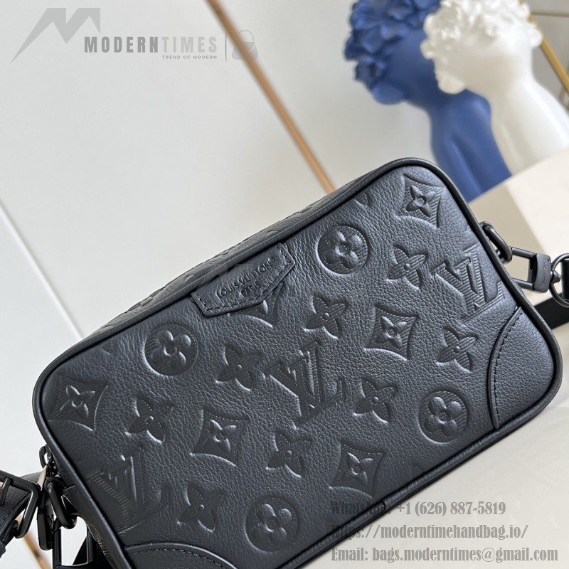 Louis Vuitton Trocadéro Mini Monogram Shadow Leather Bag M26737 Black